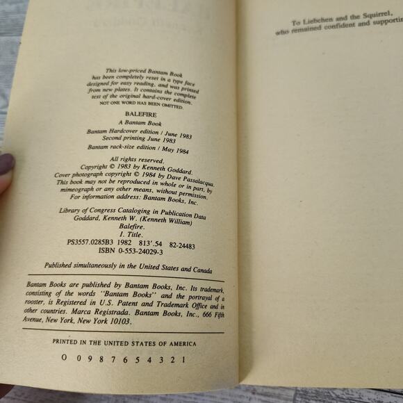 BALEFIRE Kenneth Goddard 1984 Bantam Rack Size 1st Edition Paperback - Picture 3 of 11